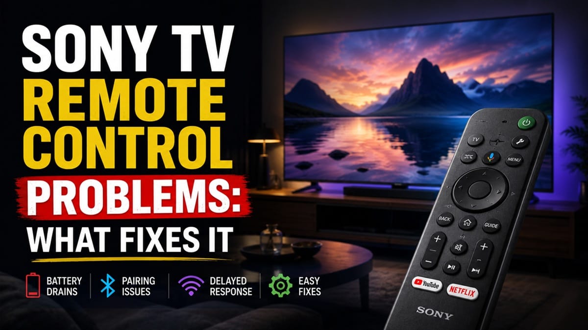 Sony TV Remote Control Problems: What Fixes It