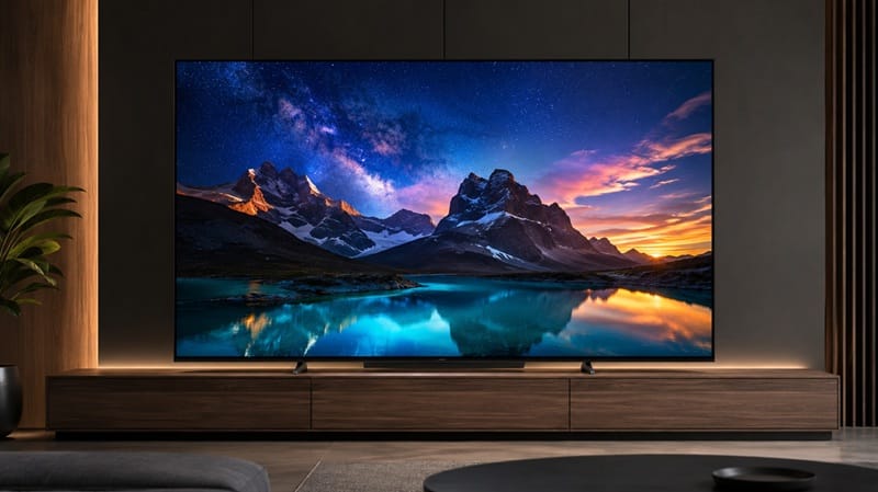 TCL 75QM64L review — hero front view on stand