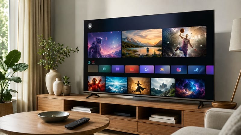 TCL Google TV home screen after successful sign-in