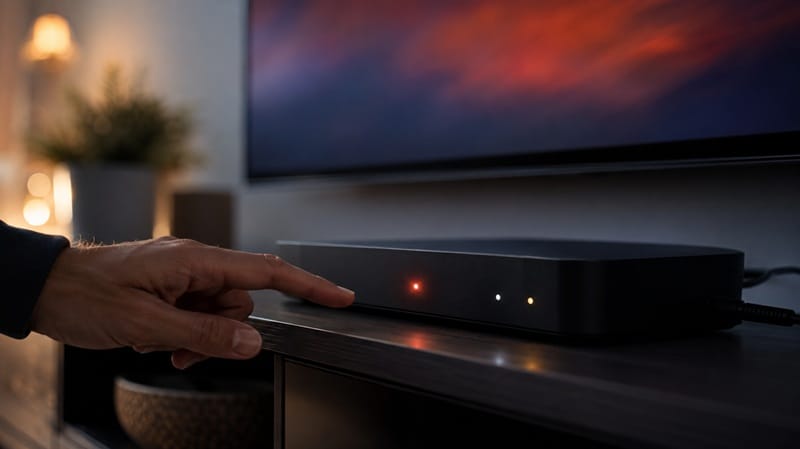 Wireless One Connect box LED indicator close-up