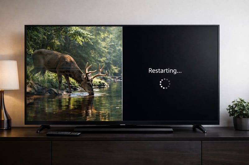 sony tv random restart freeze troubleshooting screen
