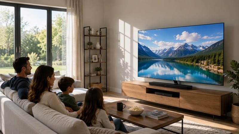 who should buy LG 75NU850B — family room setup