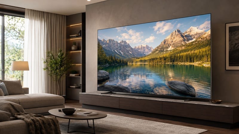who should buy LG 85QNED73B — living room movie night setup