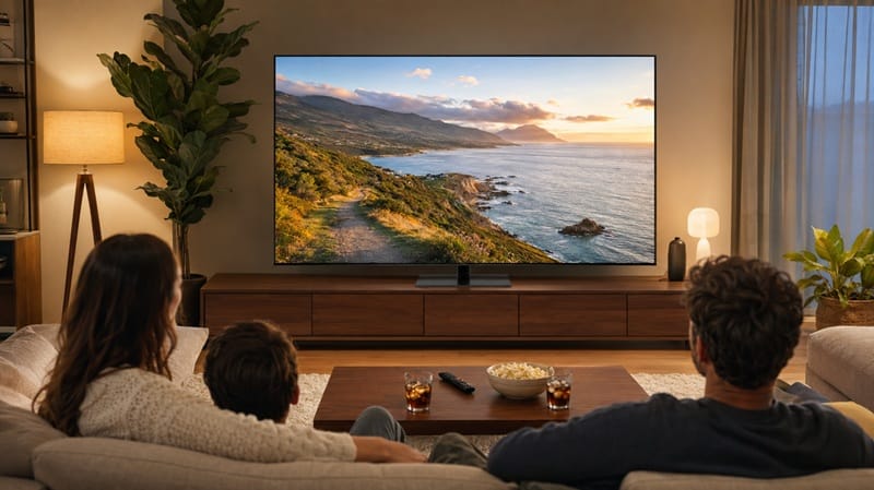 who should buy Samsung 75M70H — living room setup