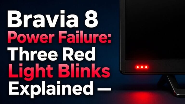 Bravia 8 Power Failure: Three Red Light Blinks Explained