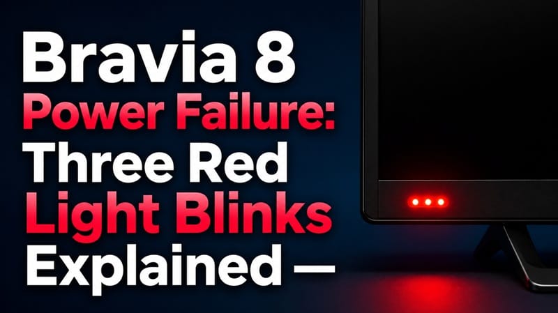 Bravia 8 Power Failure: Three Red Light Blinks Explained