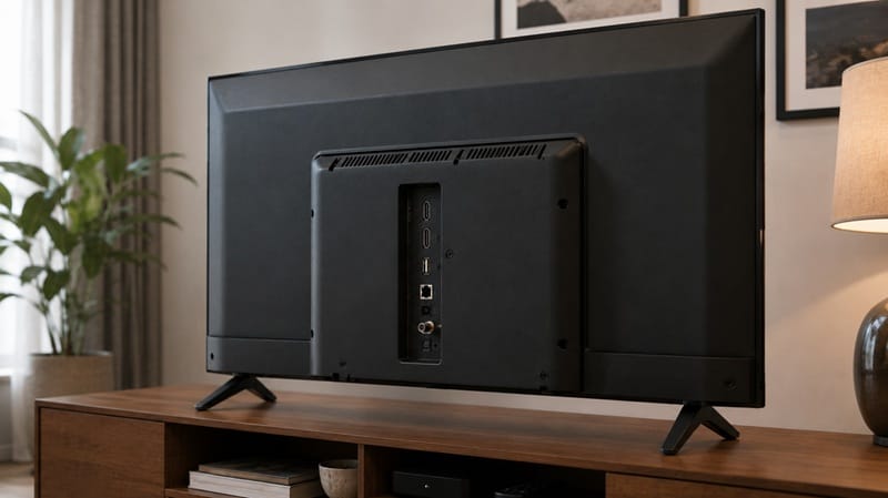 Hisense 32QD4HSR ports and design — HDMI connectivity