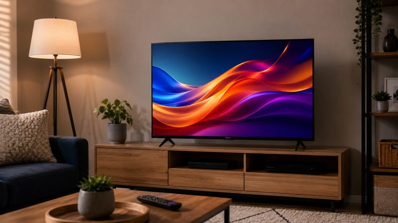 Hisense 32QD4HSR review — hero shot on stand
