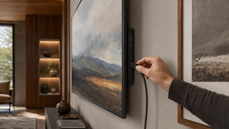 Hisense 50S7SG ports and design — HDMI connectivity