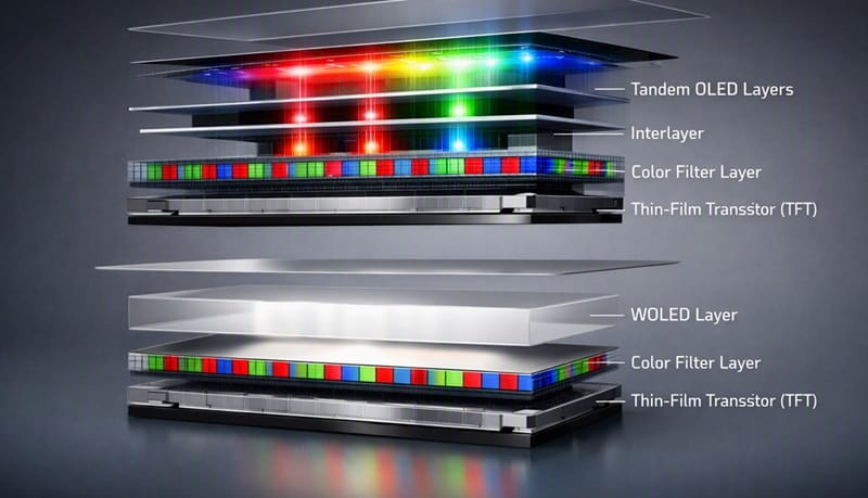 LG B series vs G series OLED panel comparison