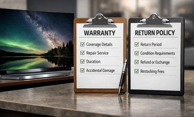 LG C6 OLED warranty and return policy comparison