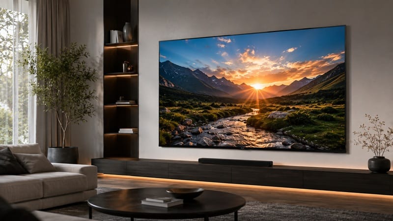 LG OLED77C6H review — 77-inch Tandem OLED TV front view