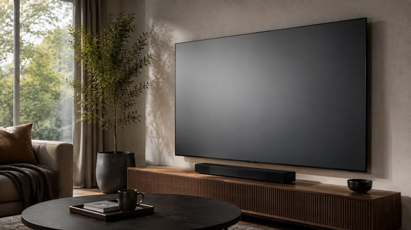 Matte OLED coating diffusing reflected light versus glossy screen