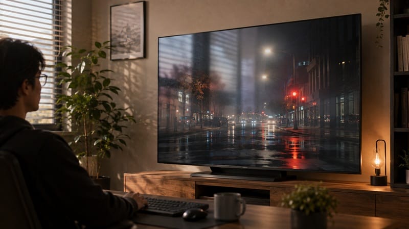 Samsung 48S85H glossy screen vs 48S90H Glare Free coating reflection handling