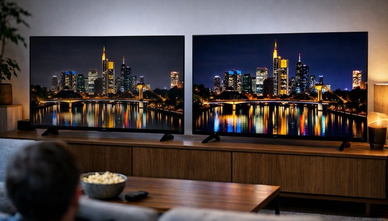 Samsung 55M80H vs Samsung 55QN80H side by side comparison