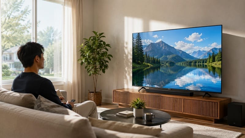 TCL 75F7D picture quality — sports and bright room viewing