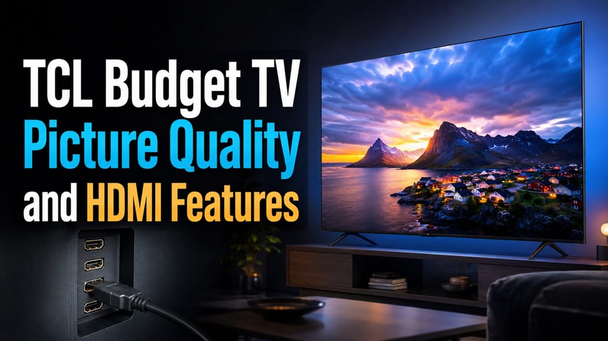 TCL Budget TV Picture Quality and HDMI Features