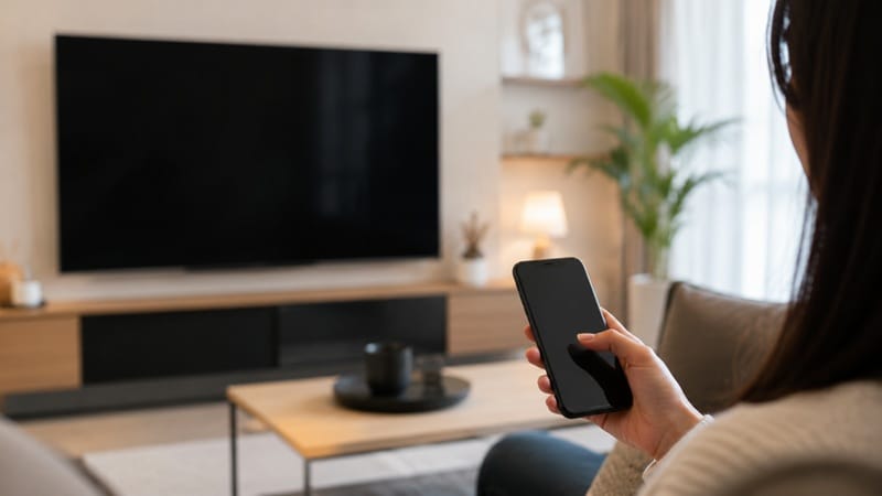 Using a phone companion app to control a smart TV