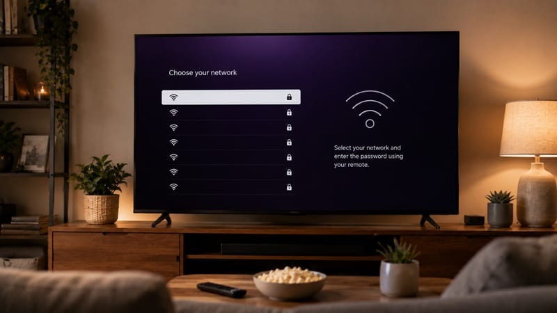 how to connect a Roku TV to WiFi without remote