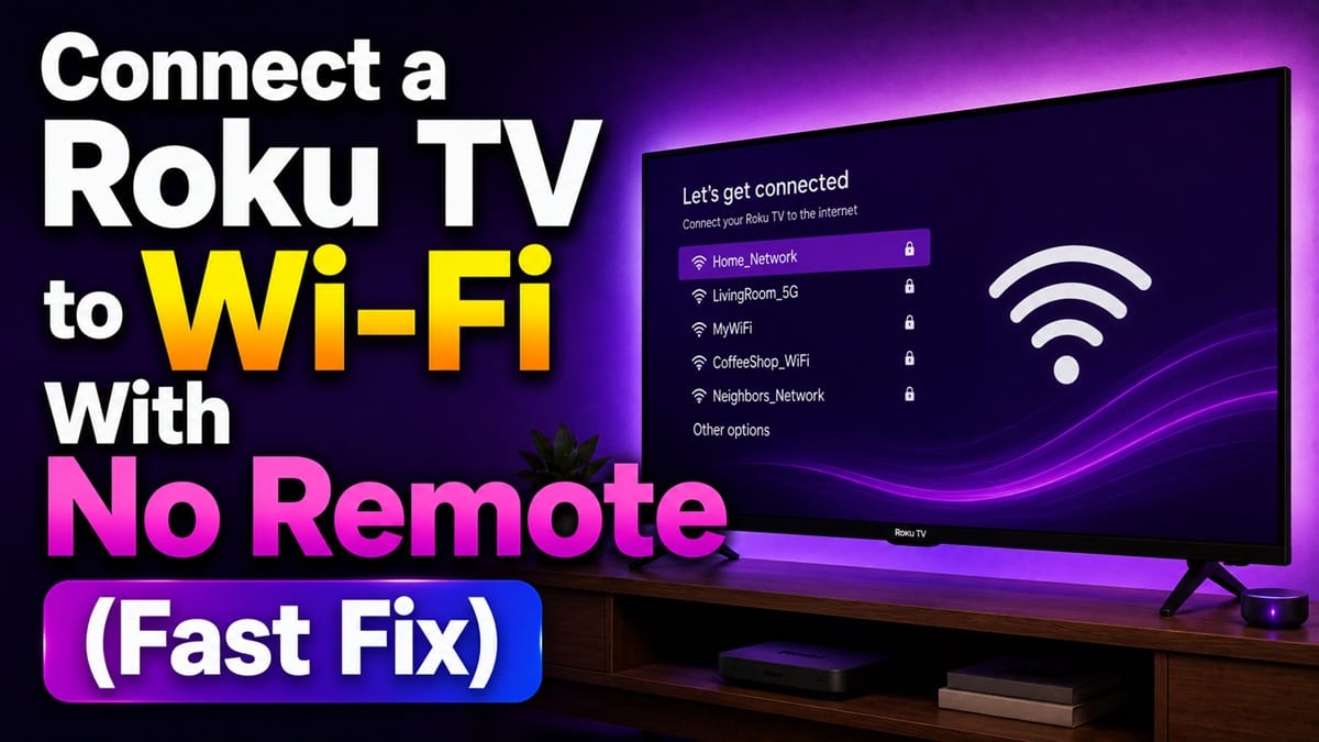 How to Connect a Roku TV to WiFi Without Remote (4 Fixes)