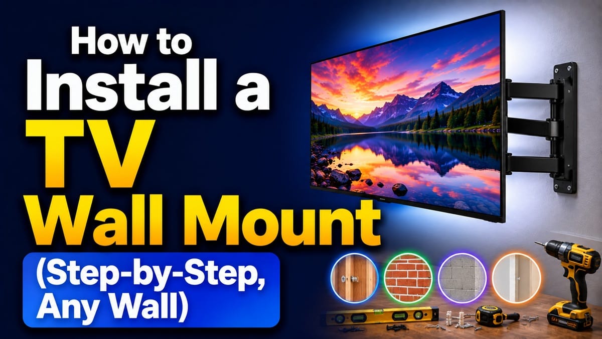 How to Install a TV Wall Mount (Step-by-Step, Any Wall)