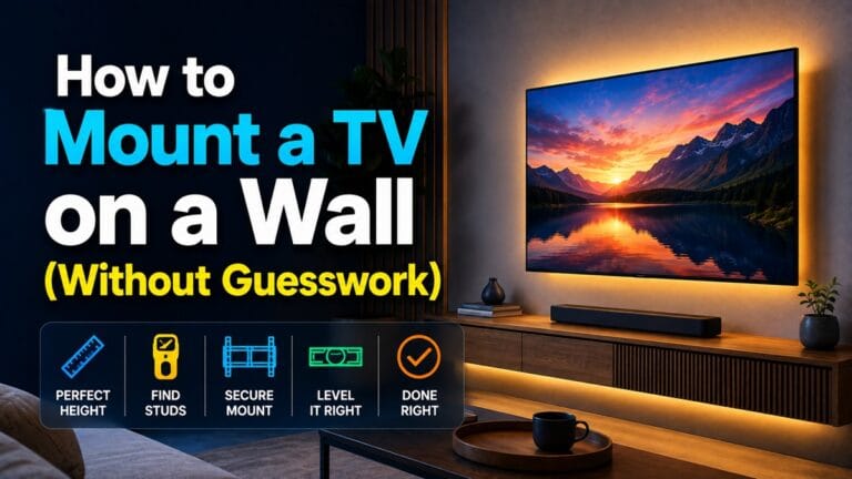 How to Mount a TV on a Wall (Without Guesswork)