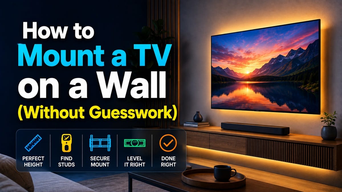 How to Mount a TV on a Wall (Without Guesswork)