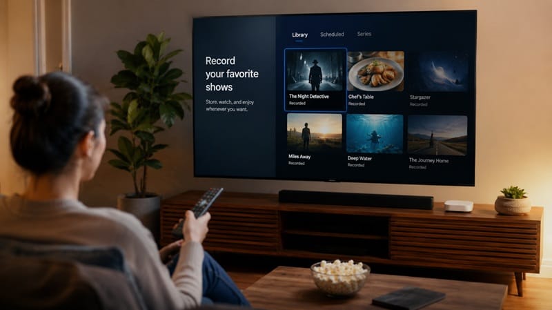 how to record tv shows — remote control and TV setup