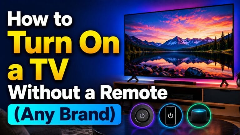 How to Turn On a TV Without a Remote (Any Brand)