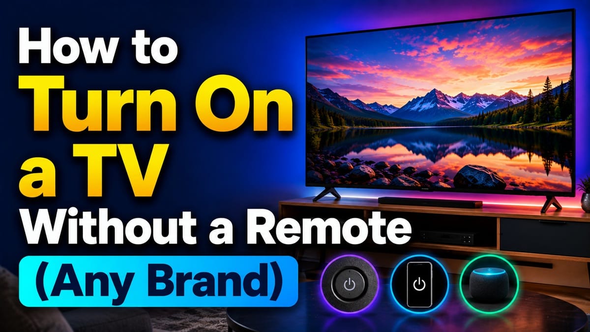 How to Turn On a TV Without a Remote (Any Brand)