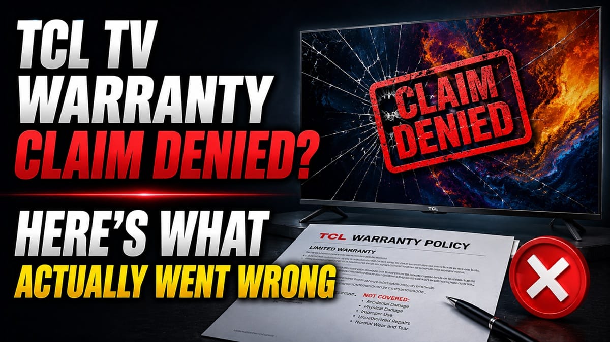 TCL TV Warranty Claim Denied? Here's What Actually Went Wrong
