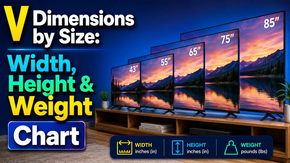 What Are the Dimensions of a TV? Size & Weight Chart